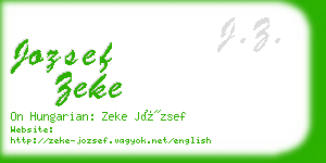 jozsef zeke business card